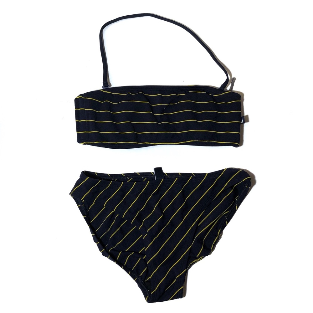 Nautica Striped Halter Bandeau Bikini Swim Set - Picture 1 of 7